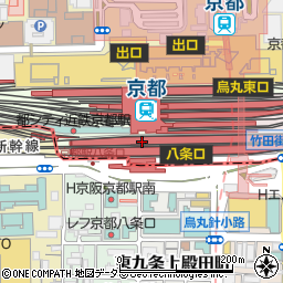 京都駅近鉄名店街周辺の地図