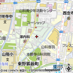 京都府京都市山科区竹鼻サイカシ町12周辺の地図