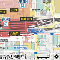 京都府京都市下京区東塩小路高倉町周辺の地図