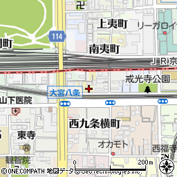 京都府京都市南区西九条小寺町周辺の地図