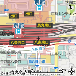 東海旅客鉄道株式会社　京都駅・新幹線・車イス乗車受付専用周辺の地図