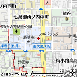 京都府京都市下京区七条御所ノ内本町70周辺の地図