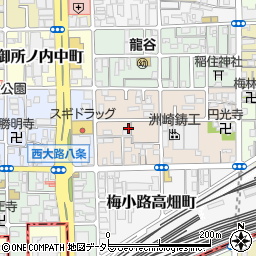 京都府京都市下京区梅小路西中町22周辺の地図