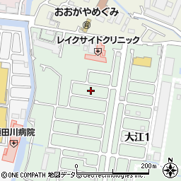 滋賀県大津市大江1丁目8周辺の地図