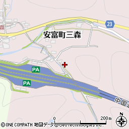 兵庫県姫路市安富町三森296周辺の地図