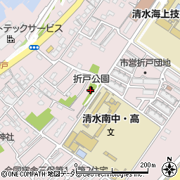 折戸公園トイレ周辺の地図