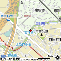 愛知県知立市新林町菰神周辺の地図