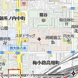 京都府京都市下京区梅小路西中町23周辺の地図