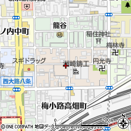 京都府京都市下京区梅小路西中町27周辺の地図