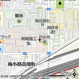 京都府京都市下京区梅小路西中町77周辺の地図