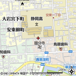 静岡県静岡市葵区長谷町周辺の地図