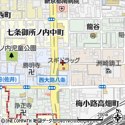 京都府京都市下京区七条御所ノ内本町90周辺の地図