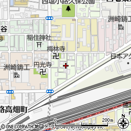京都府京都市下京区梅小路東中町17周辺の地図