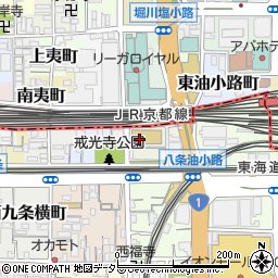 京都コンピュータ学院入学事務室周辺の地図