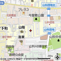京都府京都市山科区西野様子見町周辺の地図
