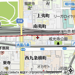 京都府京都市南区境内町周辺の地図