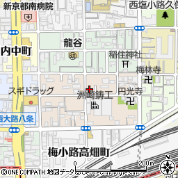 京都府京都市下京区梅小路西中町42-7周辺の地図