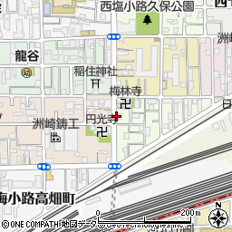 京都府京都市下京区梅小路東中町周辺の地図