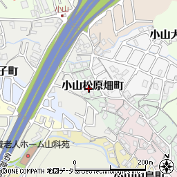 京都府京都市山科区小山松原畑町周辺の地図