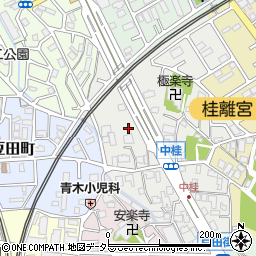 京都府京都市西京区桂久方町周辺の地図