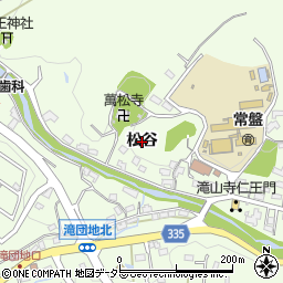 愛知県岡崎市滝町（松谷）周辺の地図