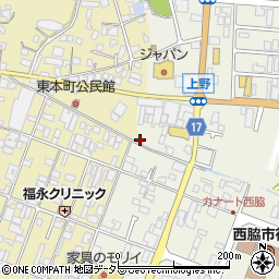 兵庫県西脇市西脇550周辺の地図