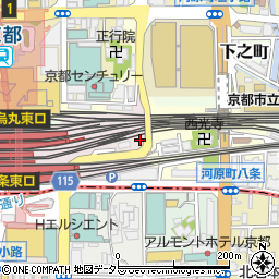 京都府京都市下京区東塩小路高倉町3周辺の地図