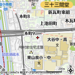 京都府京都市東山区本池田町周辺の地図