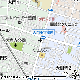 ミニストップ岡崎大門店周辺の地図