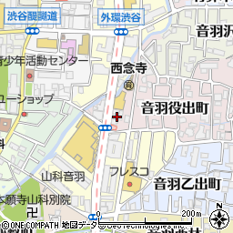 京都新聞山科販売センター周辺の地図