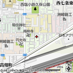 京都府京都市下京区梅小路東中町86周辺の地図
