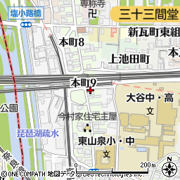 フルーツパーク本町九丁目駐車場周辺の地図