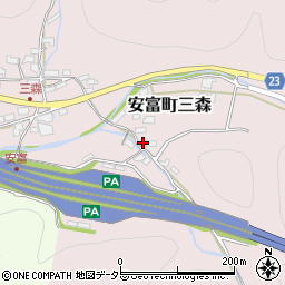 兵庫県姫路市安富町三森304周辺の地図