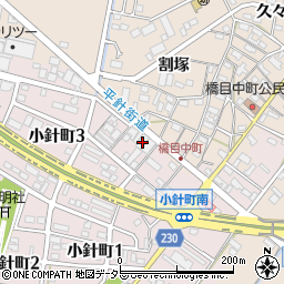 愛知県岡崎市小針町松山32周辺の地図