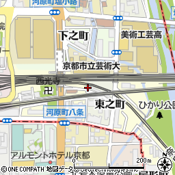 京都府京都市下京区東之町周辺の地図