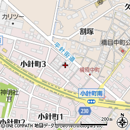 愛知県岡崎市小針町松山29周辺の地図