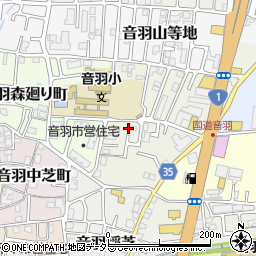 京都府京都市山科区音羽前田町18周辺の地図
