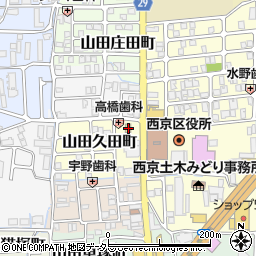 ファミリーマート西京山田店周辺の地図