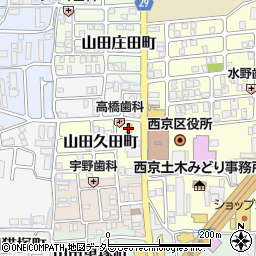 ファミリーマート西京山田店周辺の地図