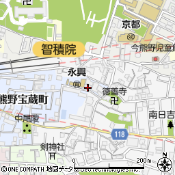 即成寺周辺の地図