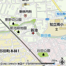 愛知県知立市新林町（新池）周辺の地図