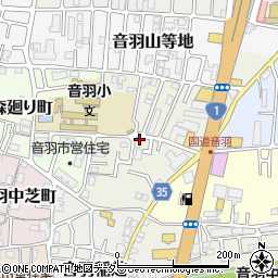 京都府京都市山科区音羽前田町25周辺の地図
