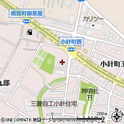 愛知県岡崎市小針町神田周辺の地図