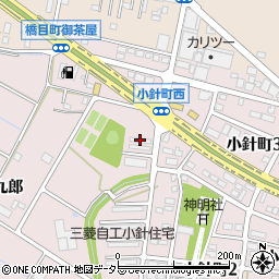 愛知県岡崎市小針町（神田）周辺の地図