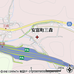 兵庫県姫路市安富町三森331-2周辺の地図