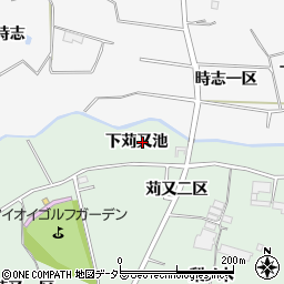 愛知県知多郡東浦町緒川下苅又池周辺の地図