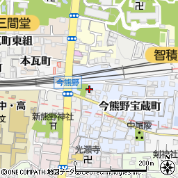 東山区今熊野宝蔵町　テラスハウス周辺の地図