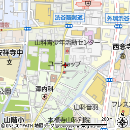 京都府京都市山科区竹鼻サイカシ町3周辺の地図