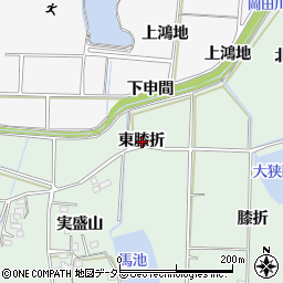 愛知県知多郡東浦町緒川東膝折周辺の地図