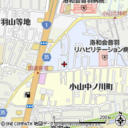 京都府京都市山科区小山北溝町10-38周辺の地図